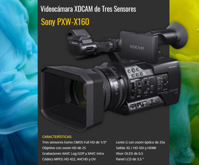 Videocámara Sony PXW-X160 de venta en - Videoservicios